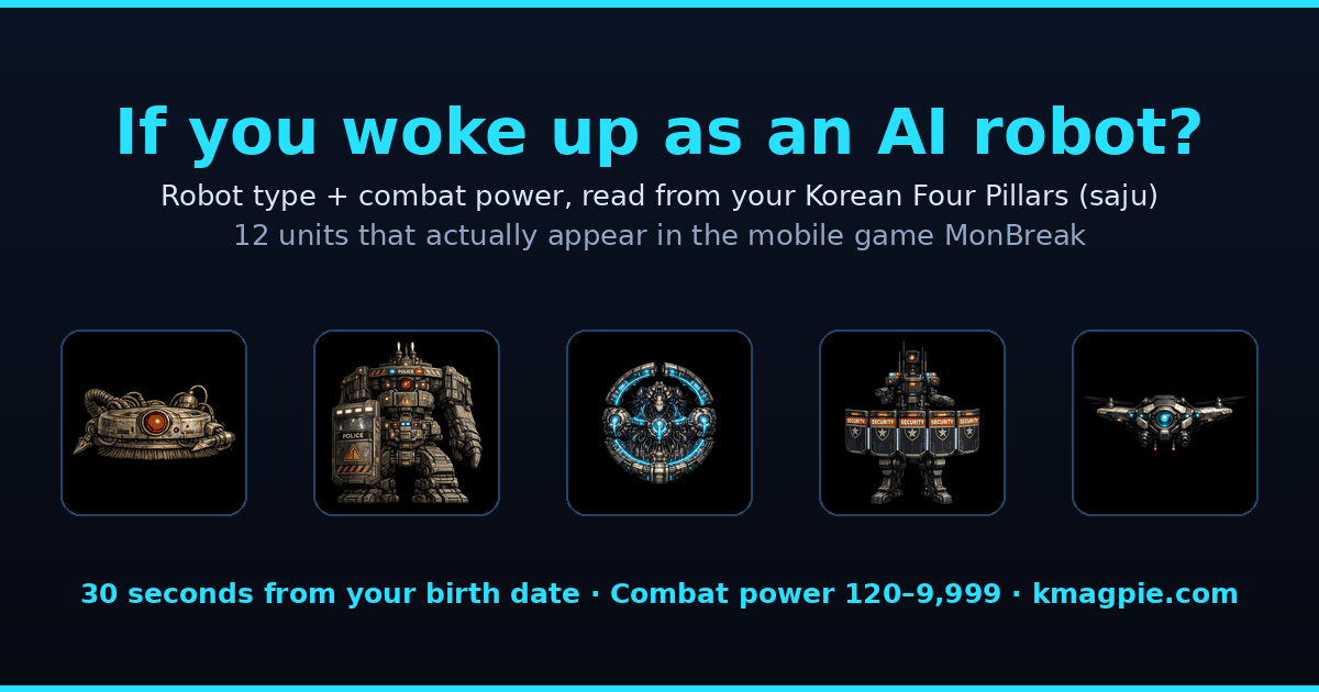AI Robot Test — what's your combat power?